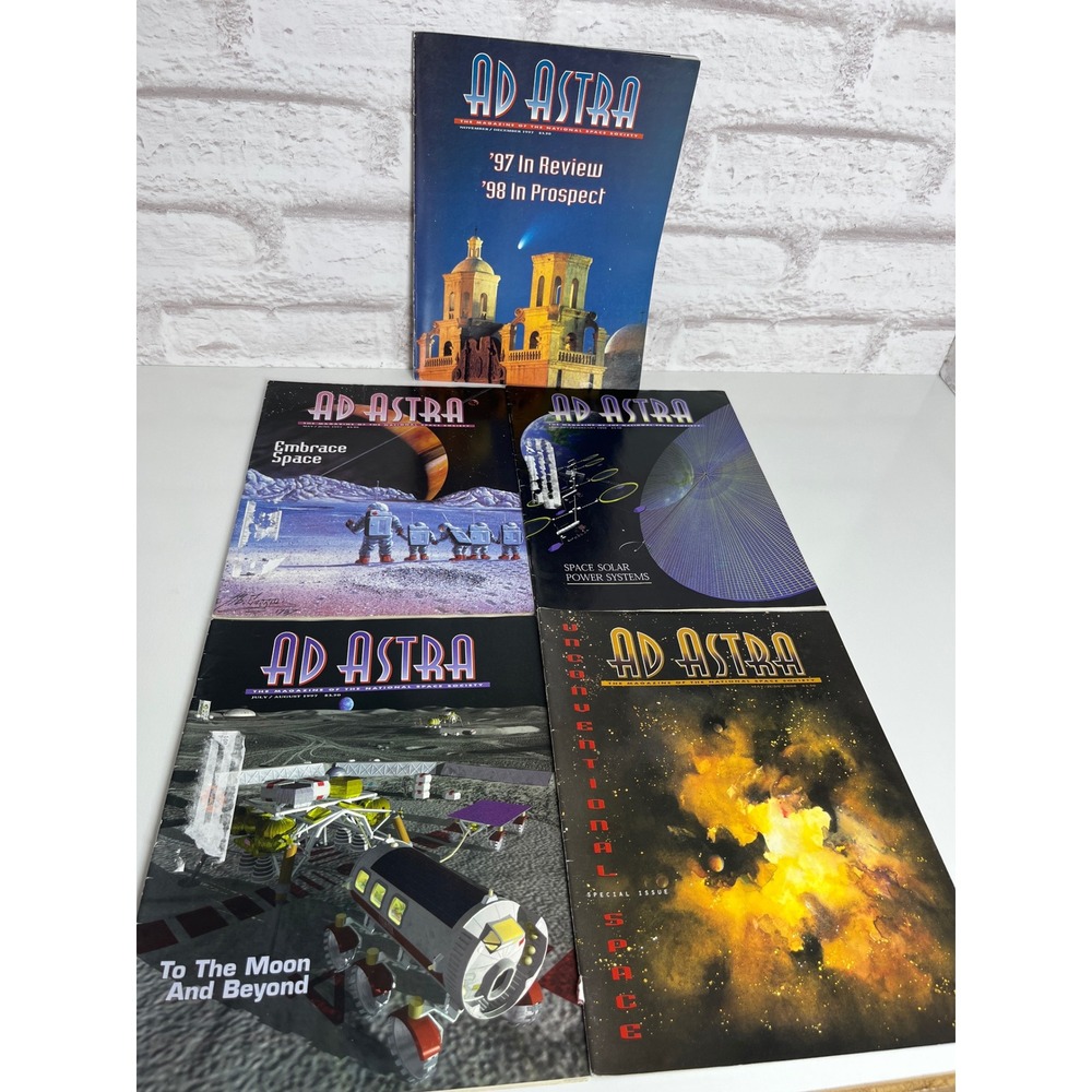 Vintage Ad Astra National Space Society Magazine Lot 5 Issues 1997-2000 Space